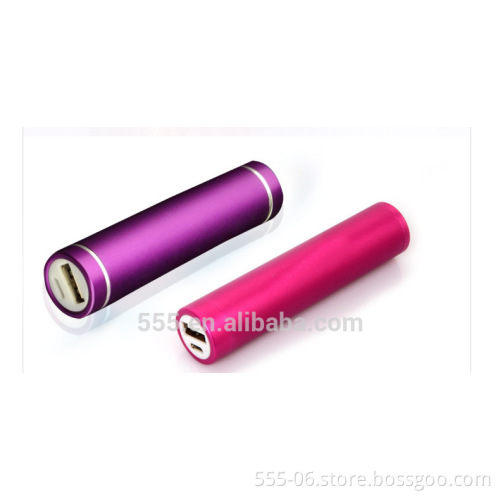 Promo gift 2600mah cylinder power bank with custom logo